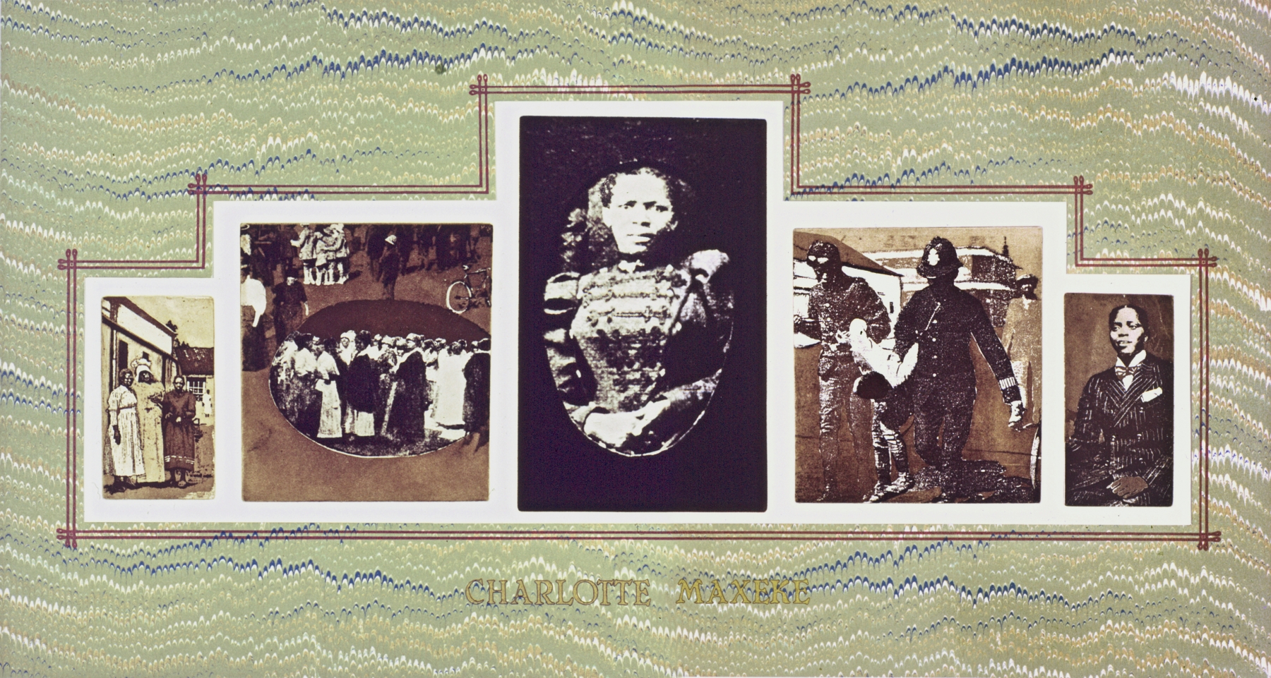 Sue Williamson

A Few South Africans: Charlotte Maxeke, 1984

Photo etching and screenprint collage

70 x 100 cm (27.6 x 39.4 in)

Edition 13 of 35

Enquire
