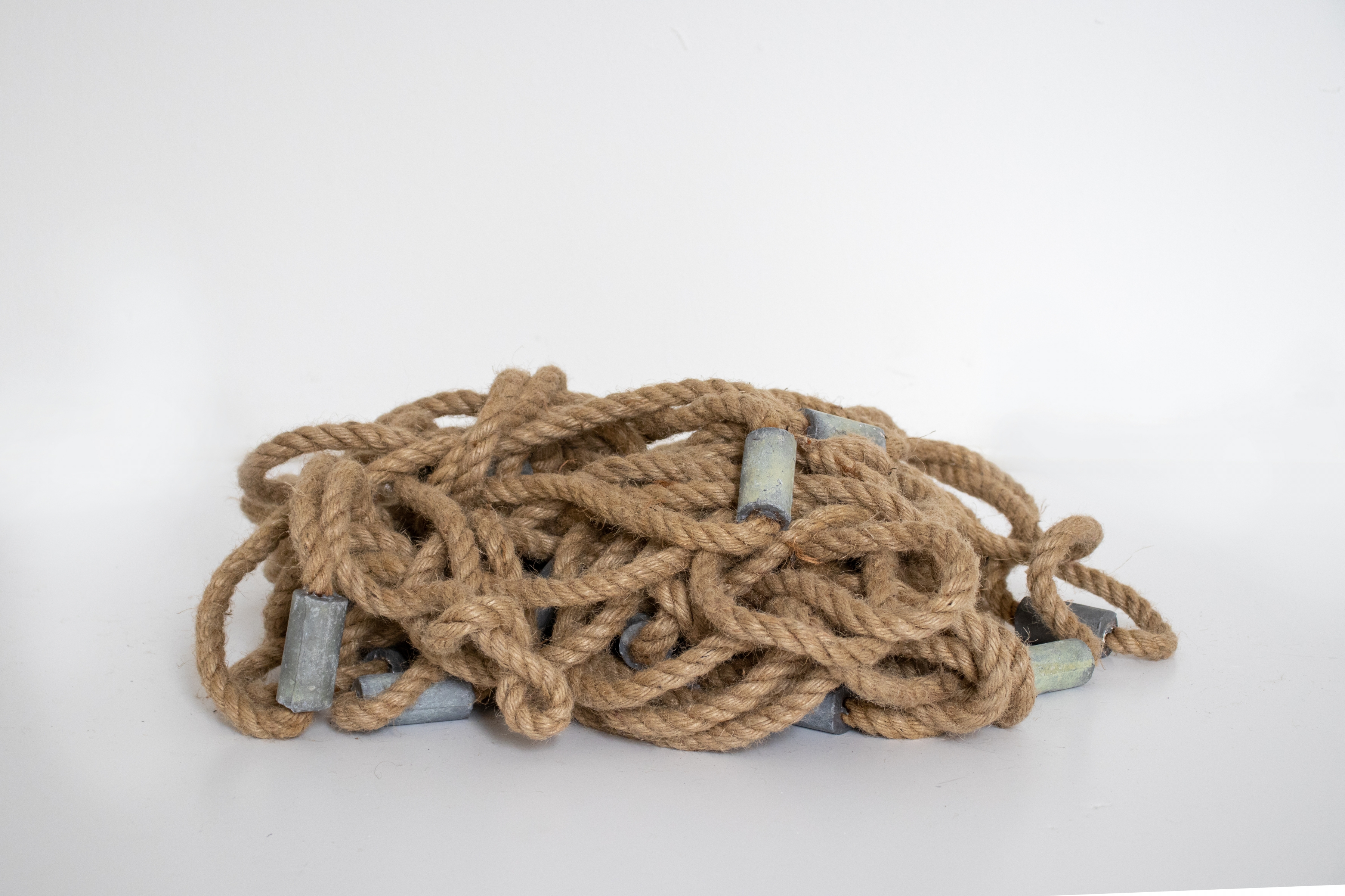 Fathom, 2020
Rope and cast lead

Length of rope: 300 cm / 118 in.

Enquiries