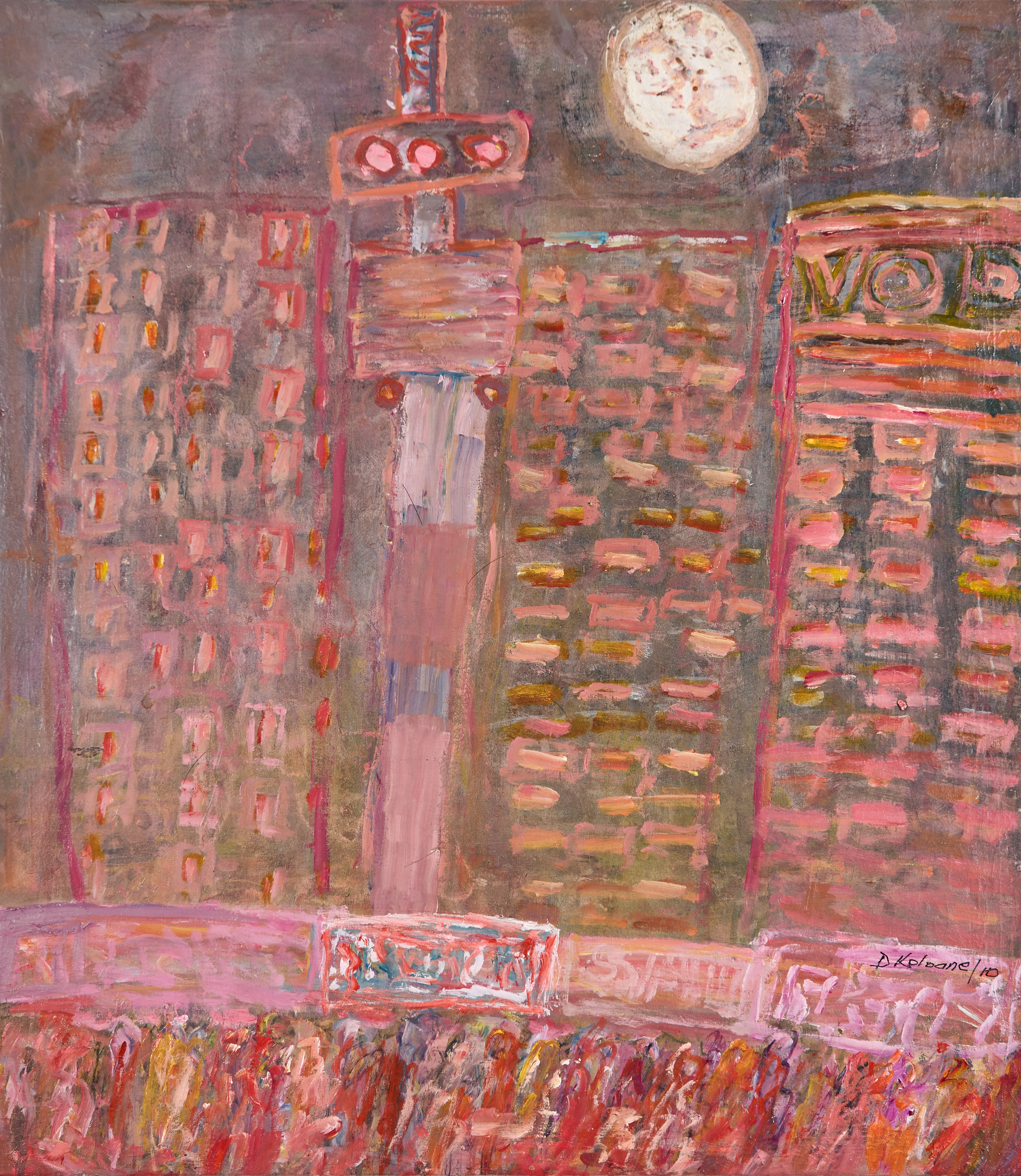 David Koloane

Untitled (the moon over Hillbrow Tower), 1995

Oil &amp;amp; mixed media on canvas&amp;nbsp;

124 x 110 cm

Enquire
